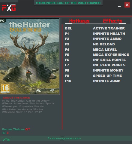 theHunter : Call of The Wild v1.01 (Steam) (64Bits) Trainer +11